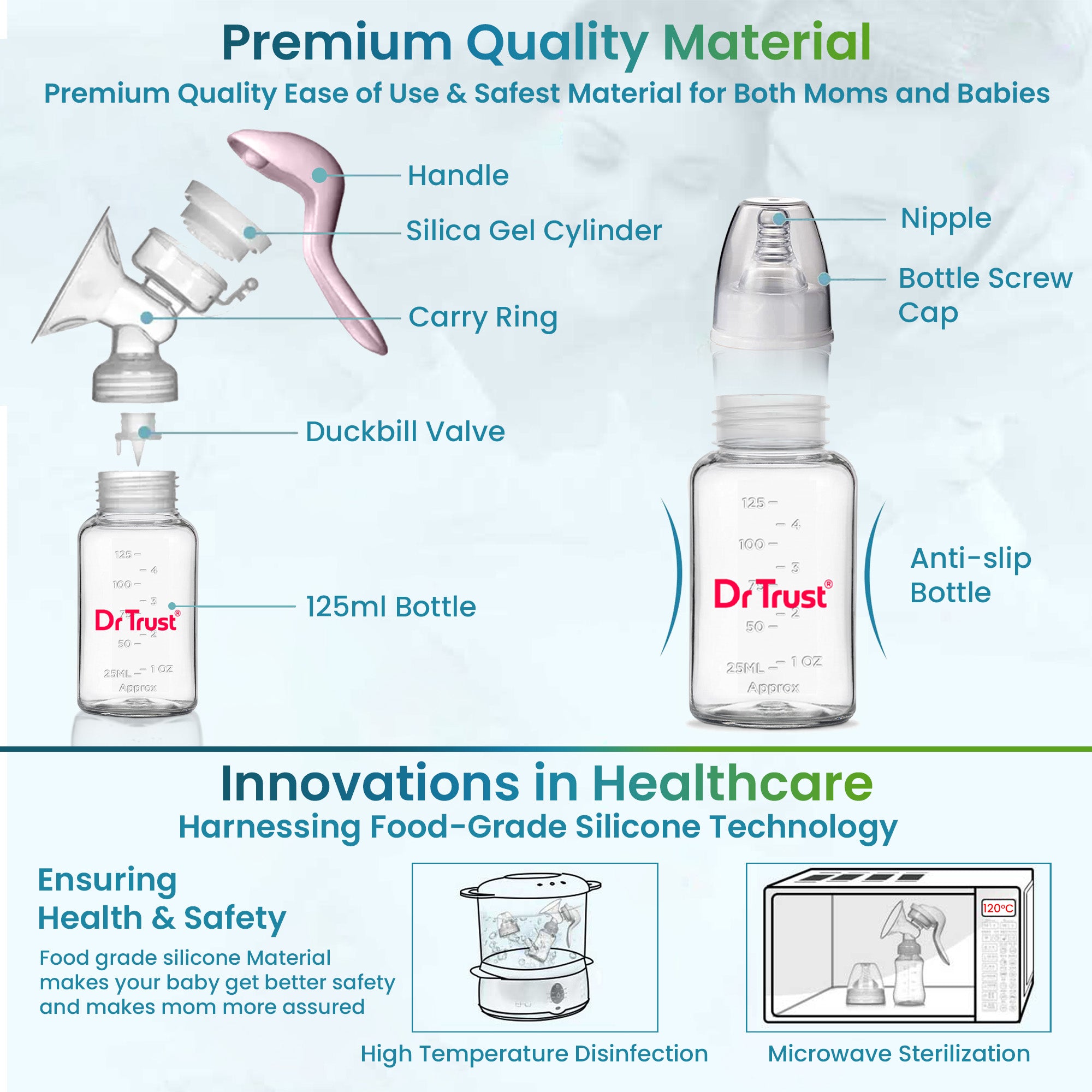 Dr Trust USA Manual Breast Pump 6005 (Pink)