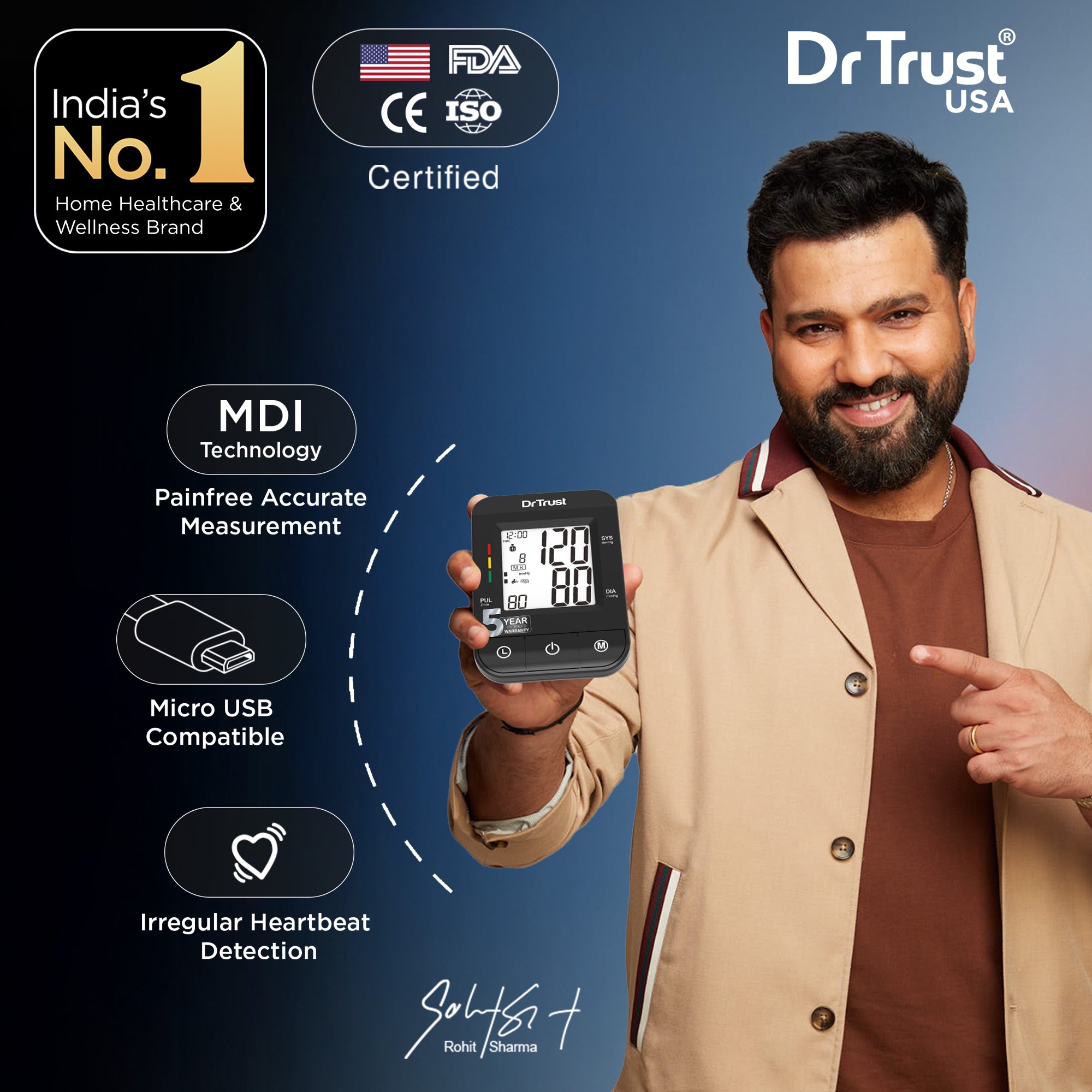 Dr Trust USA BP Machine Comfort Pro 115 (Large Cuff)