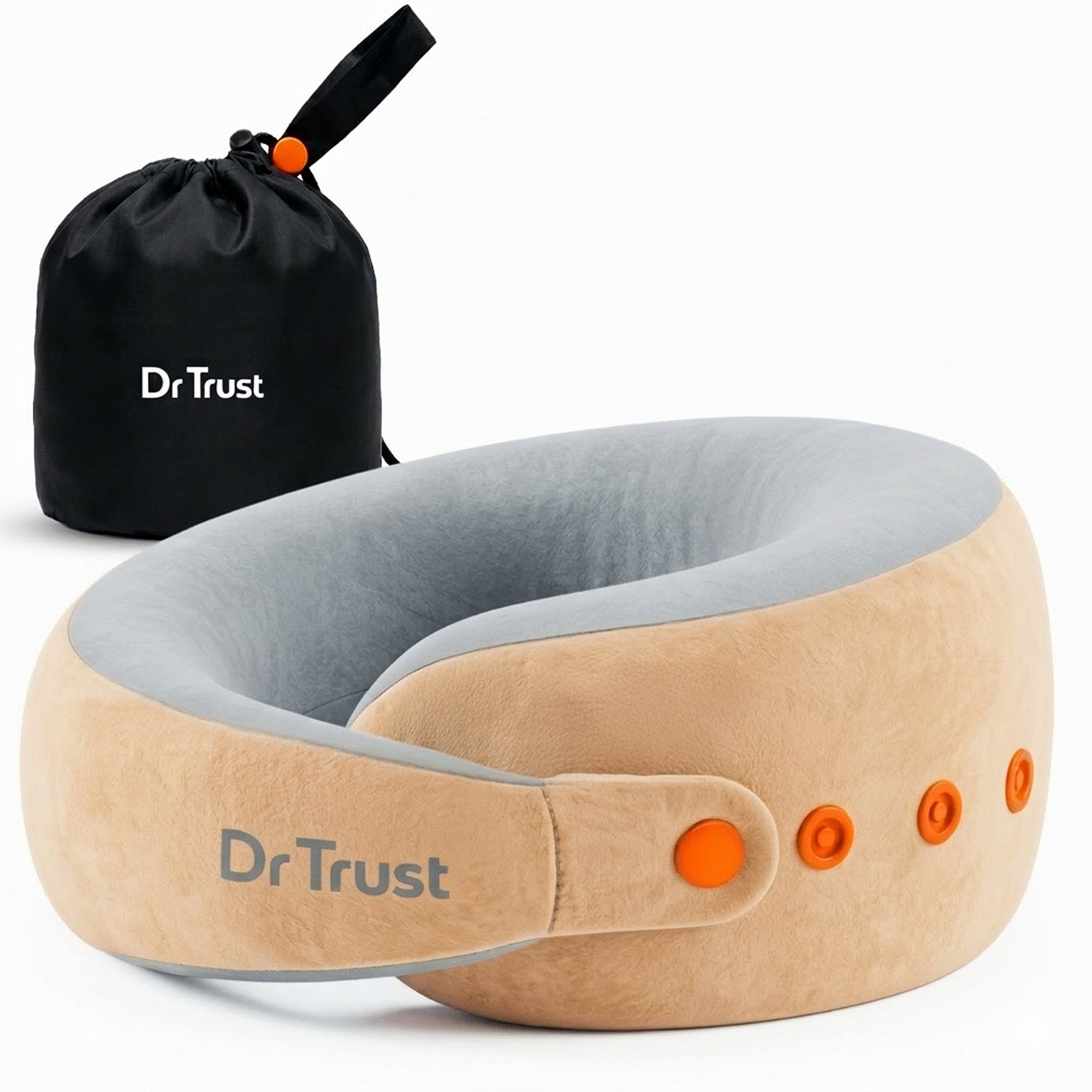 Dr Trust USA Cocoon 3205 Travel Neck Pillow with 360° Support – Pink Voyager