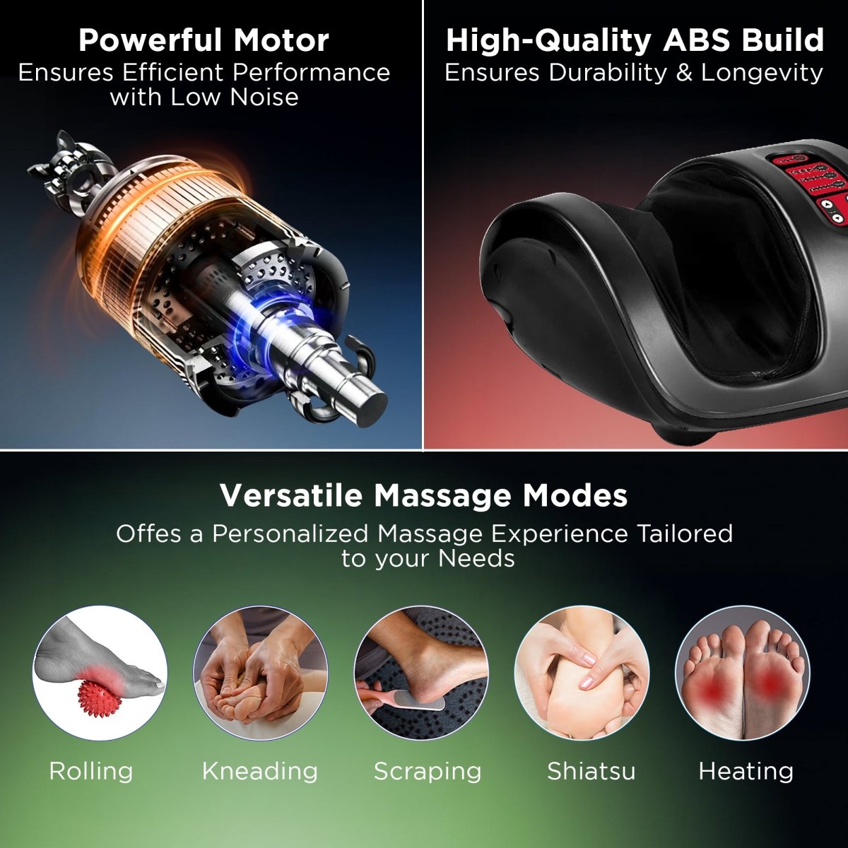 Dr Physio USA Electric Shiatsu Foot Massager -1019 (Black)