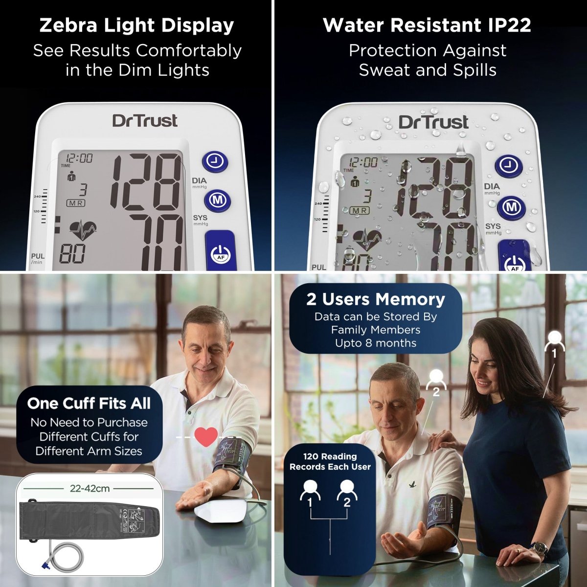 Dr Trust USA Accutrack AFib BP Monitor 130