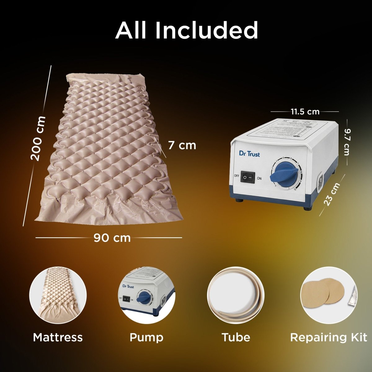 Dr Trust USA Aerocare Air Mattress & Pump 301