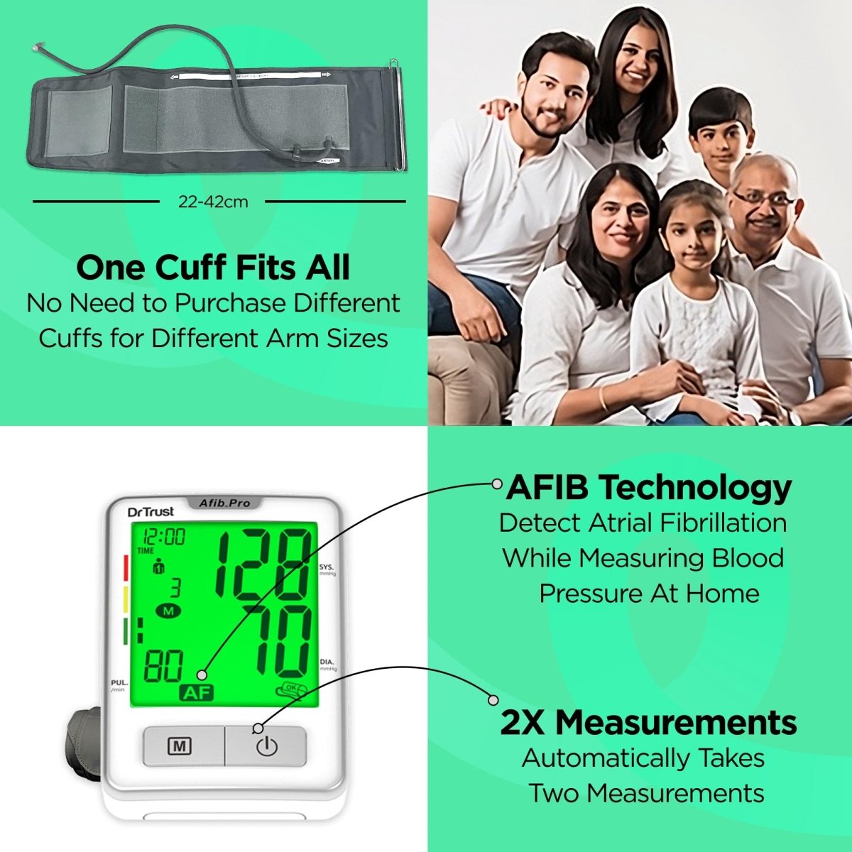 Dr Trust USA Afib Pro - Atrial Fibrillation Digital BP Monitor 102