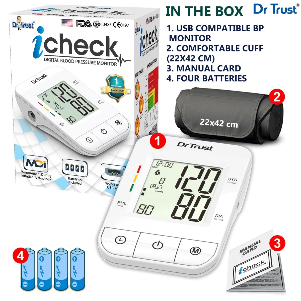 Dr Trust USA Blood Pressure Monitor iCheck MDI BP