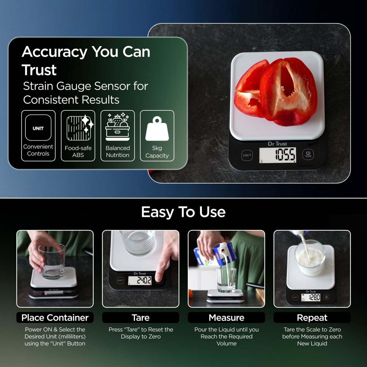 Dr Trust USA Kitchen Weighing Scale 528 (5 Kg)