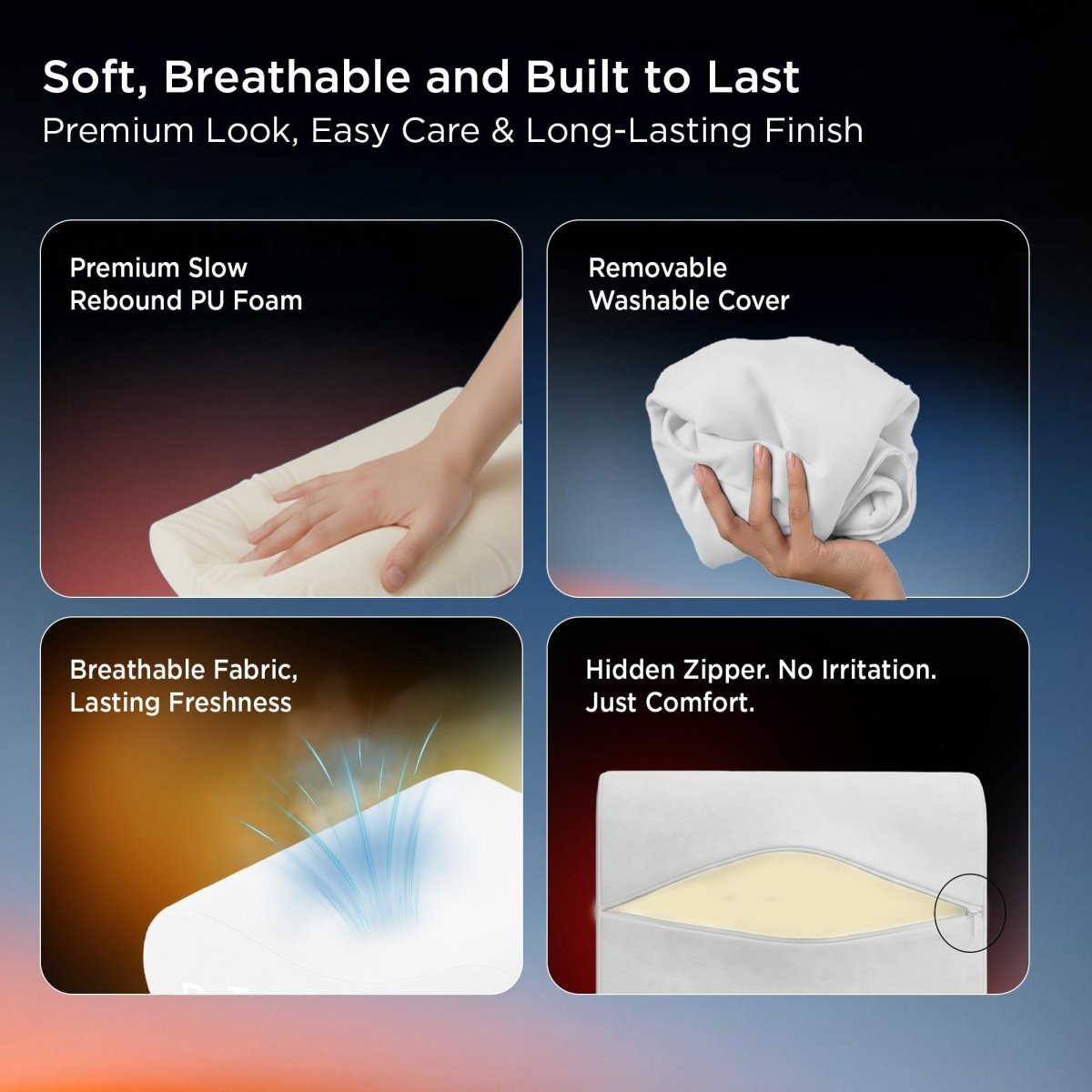 Dr Trust USA Orthopedic Double Contoured Cervical Pillow 394
