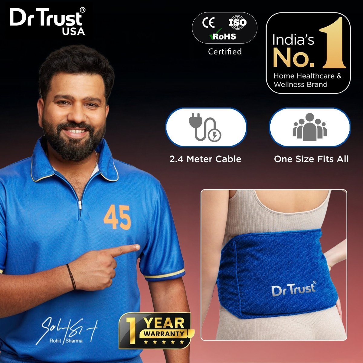 Dr Trust USA Orthopedic Electric Heat Belt 368