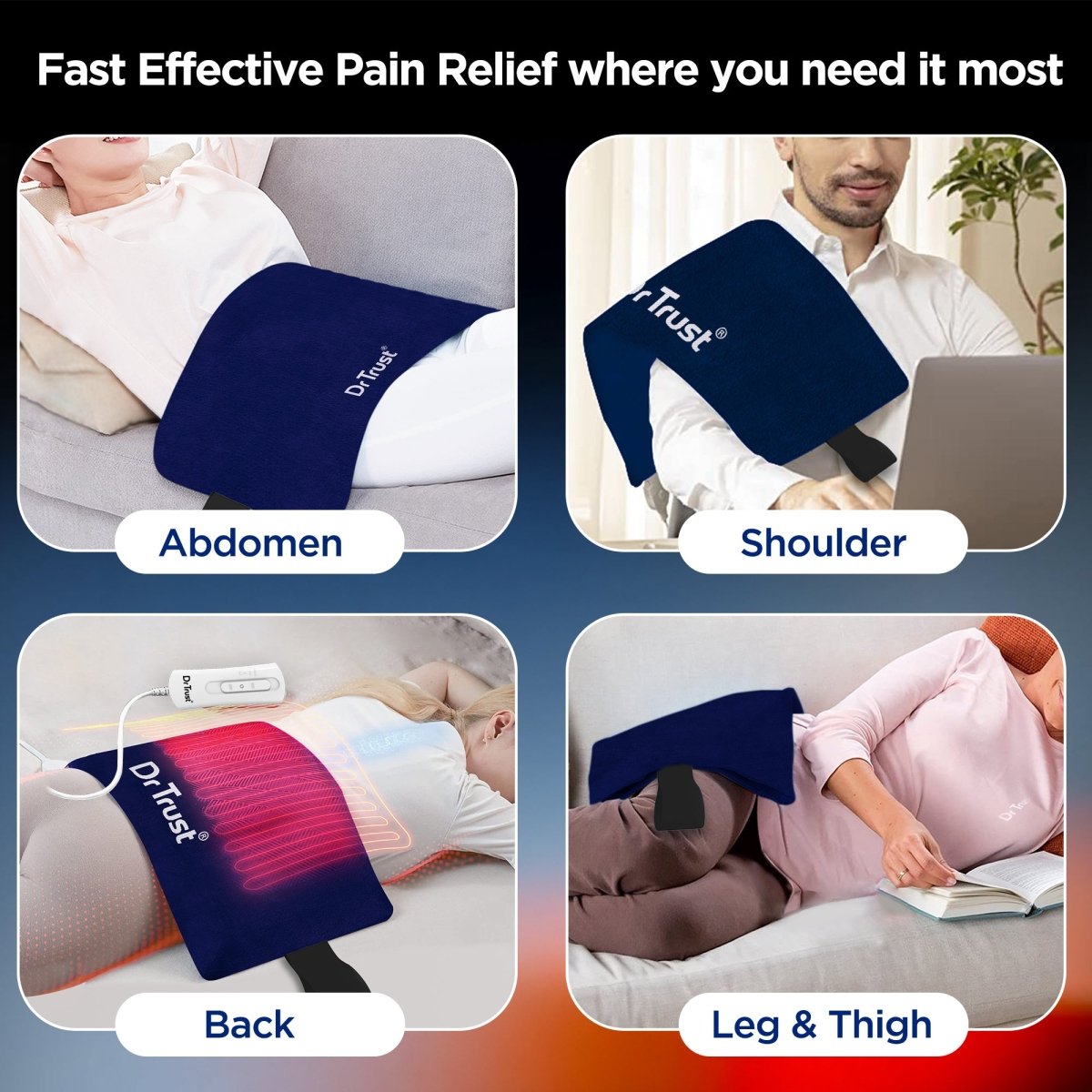 Dr Trust USA Orthopedic Heat Belt Electric Heating Pad 346