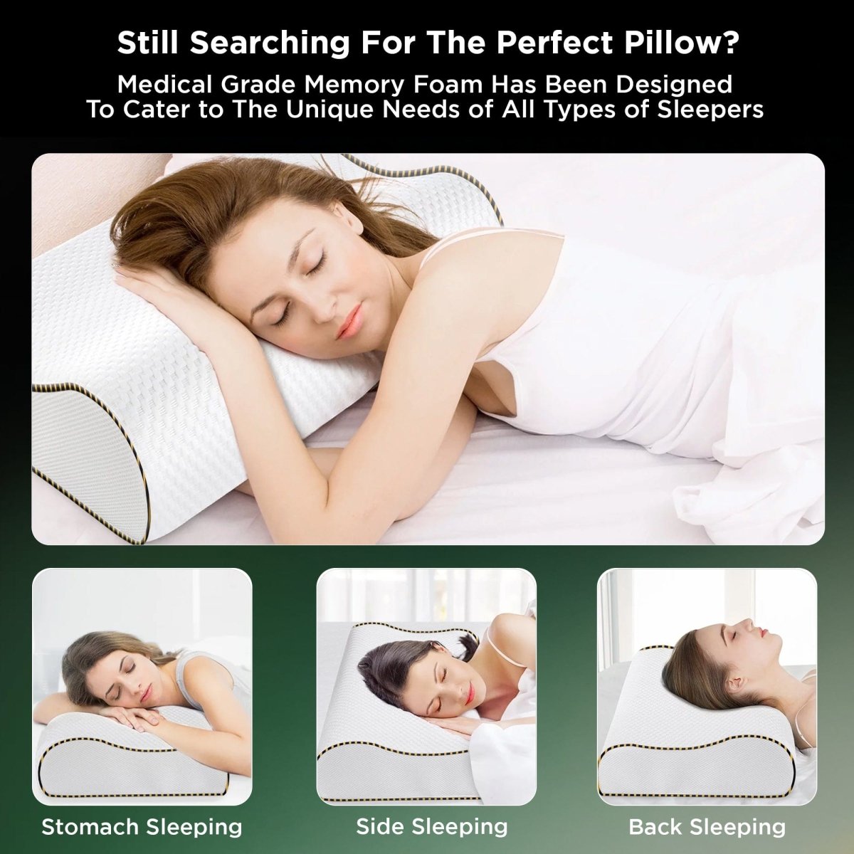 Dr Trust USA Orthopedic Memory Foam Cervical Neck Pillow 355