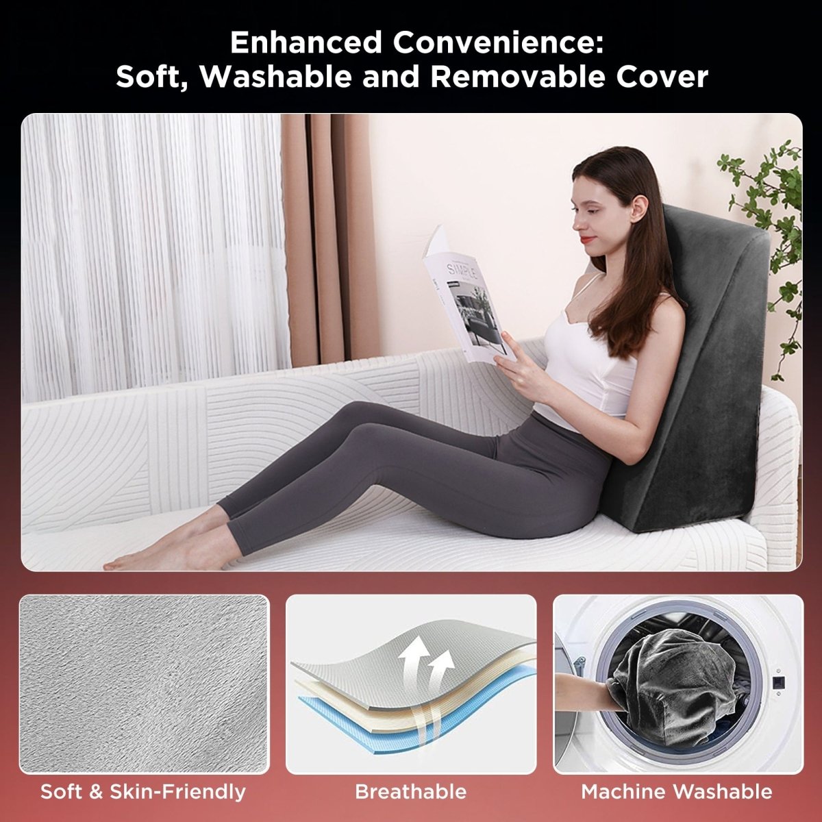 Dr Trust USA Orthopedic Wedge Back Rest Pillow 365