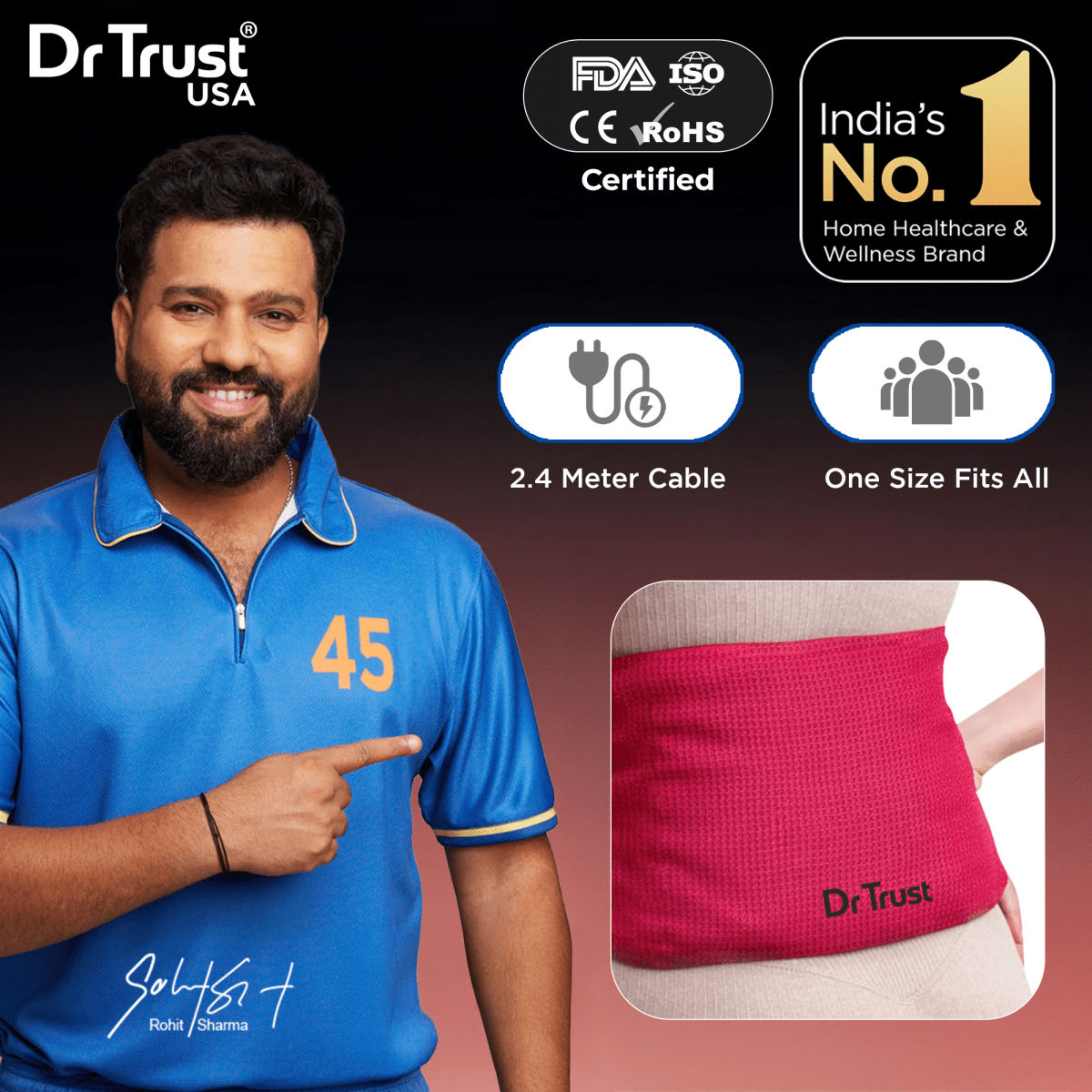 Dr Trust USA PinkTherm Orthopedic Heating Pad 3102