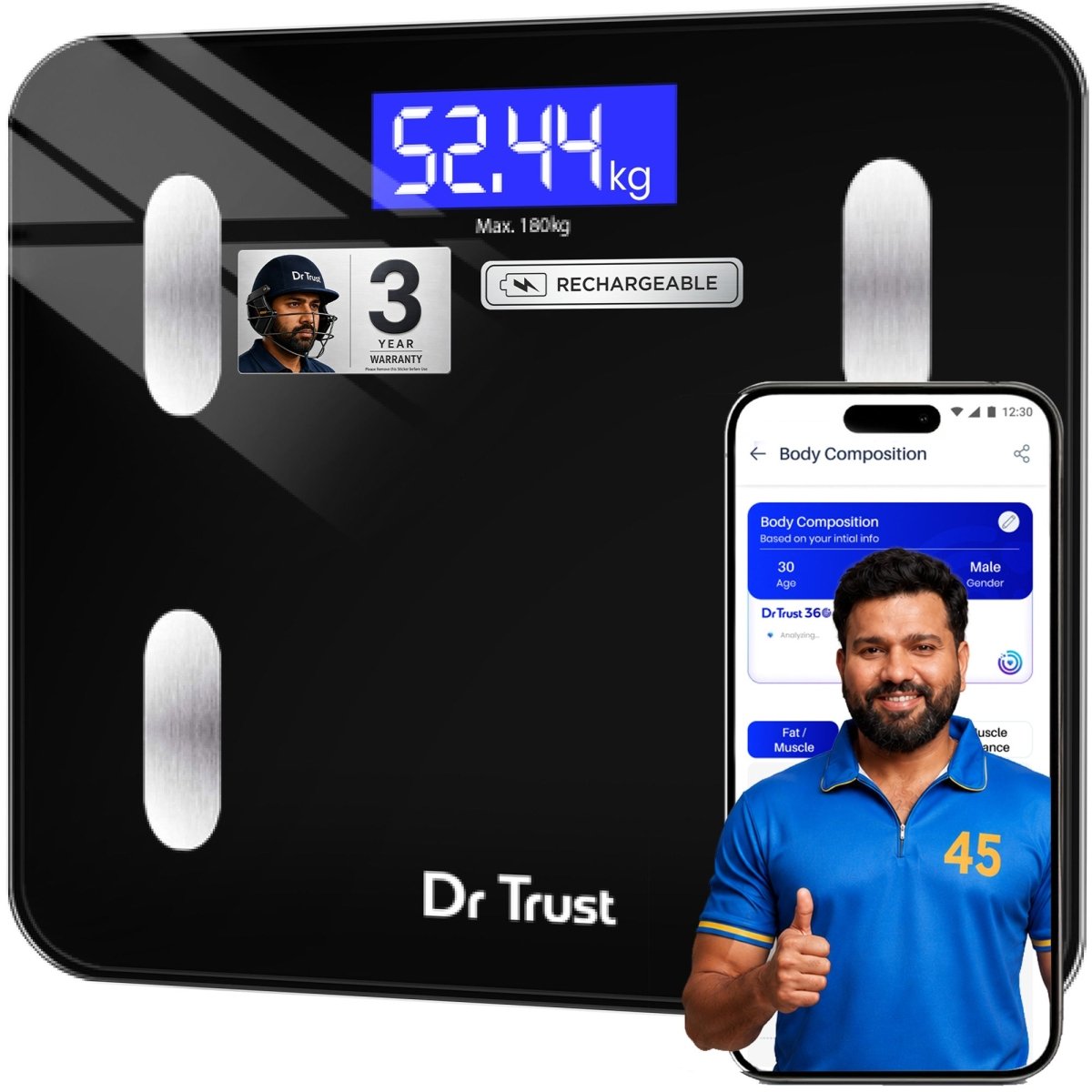 Dr Trust USA Smart Body Fat Scale Analyser 2.0 509