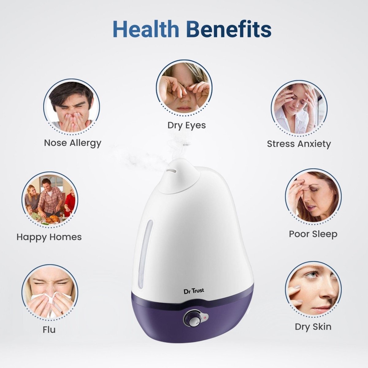 Dr Trust USA Dolphin Humidifier for Home Office 904 (2 L)