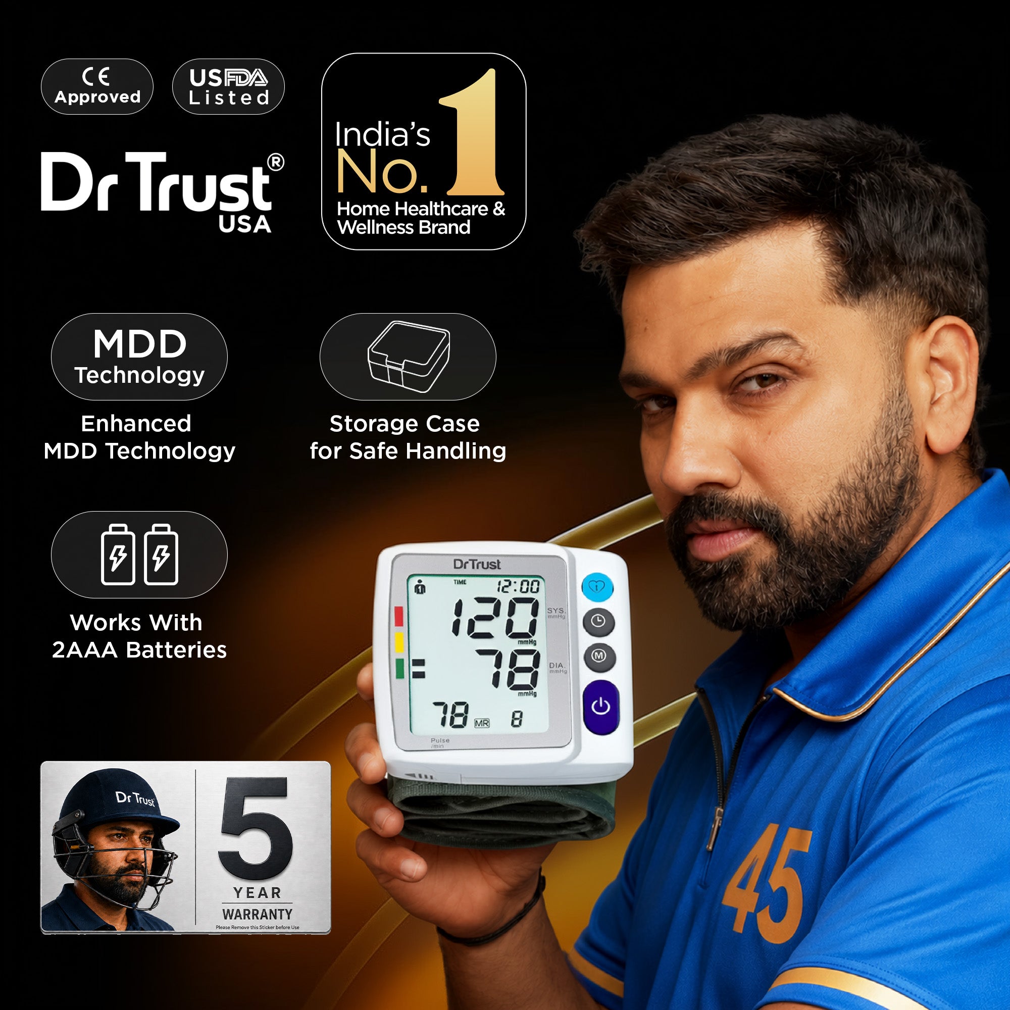 Dr Trust USA Digital Wrist BP Monitor 125