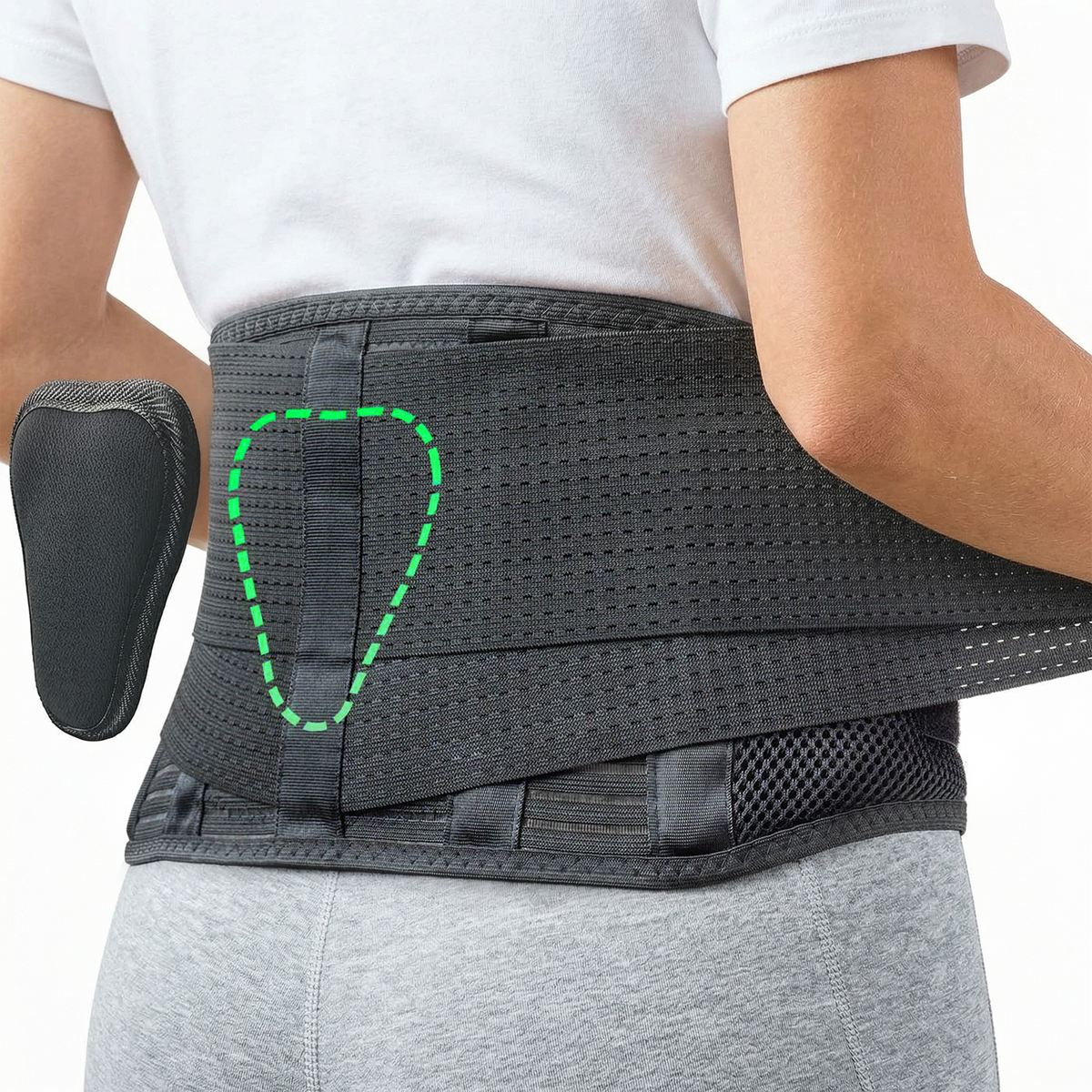 Dr Trust USA PRO Lumbar Sacral (LS) Belt 4005 Orthopaedic Lower Back Support Belt with Removable Lumbar Pad, Adjustable Compression Brace for Back Pain Relief, Men & Women (S/M/L/XL)