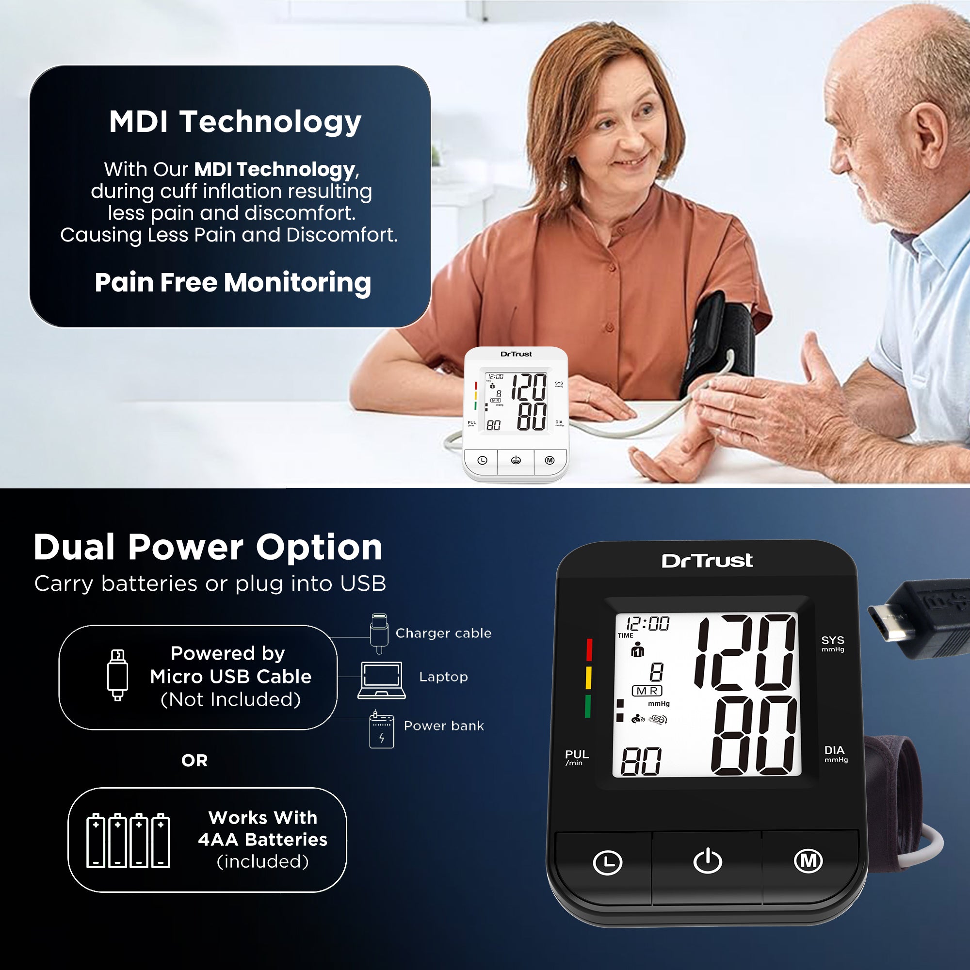 Dr Trust USA BP Machine Comfort Pro 115 (Large Cuff)