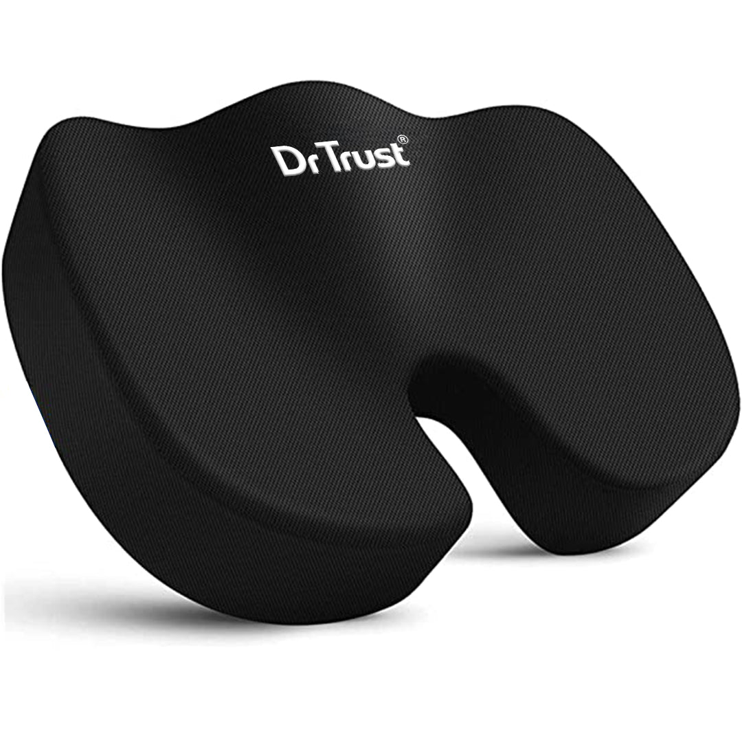 Dr Trust USA 3215 Ortho Coccyx Cushion Seat Support for Tailbone Pain & Sciatica Relief Long Sitting U-Shape Ergonomic Comfort for Car, Office & Home Chairs