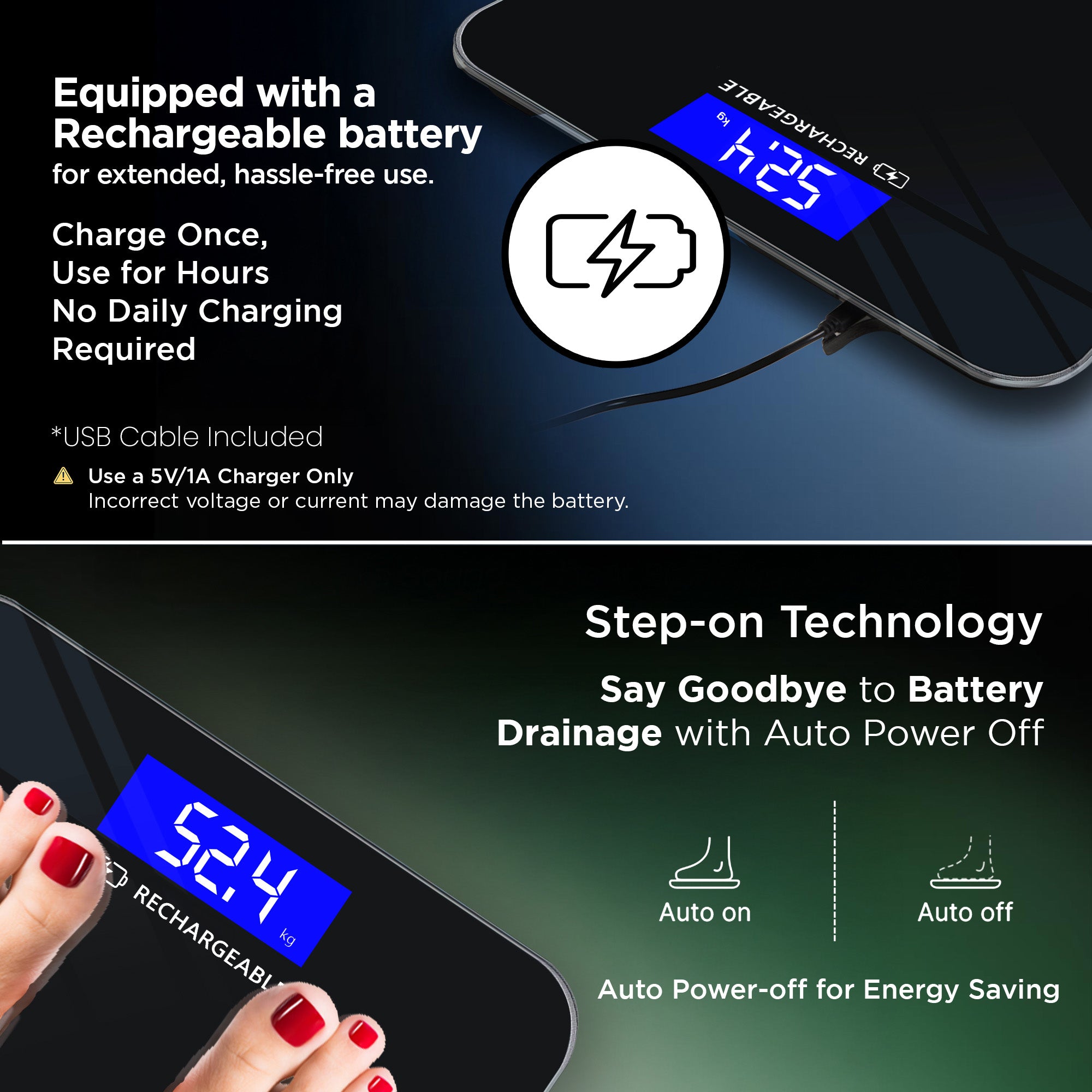 Dr Trust USA Zen Rechargeable Personal Scale 503