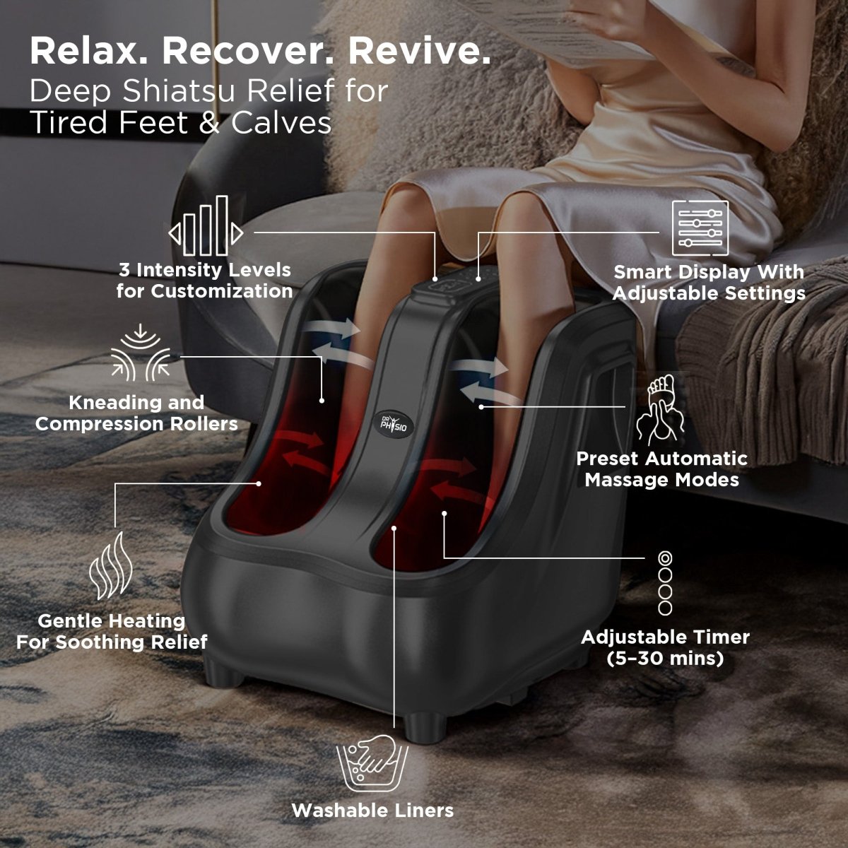 Dr Physio USA Grandmaster Foot & Calf Massager 1053
