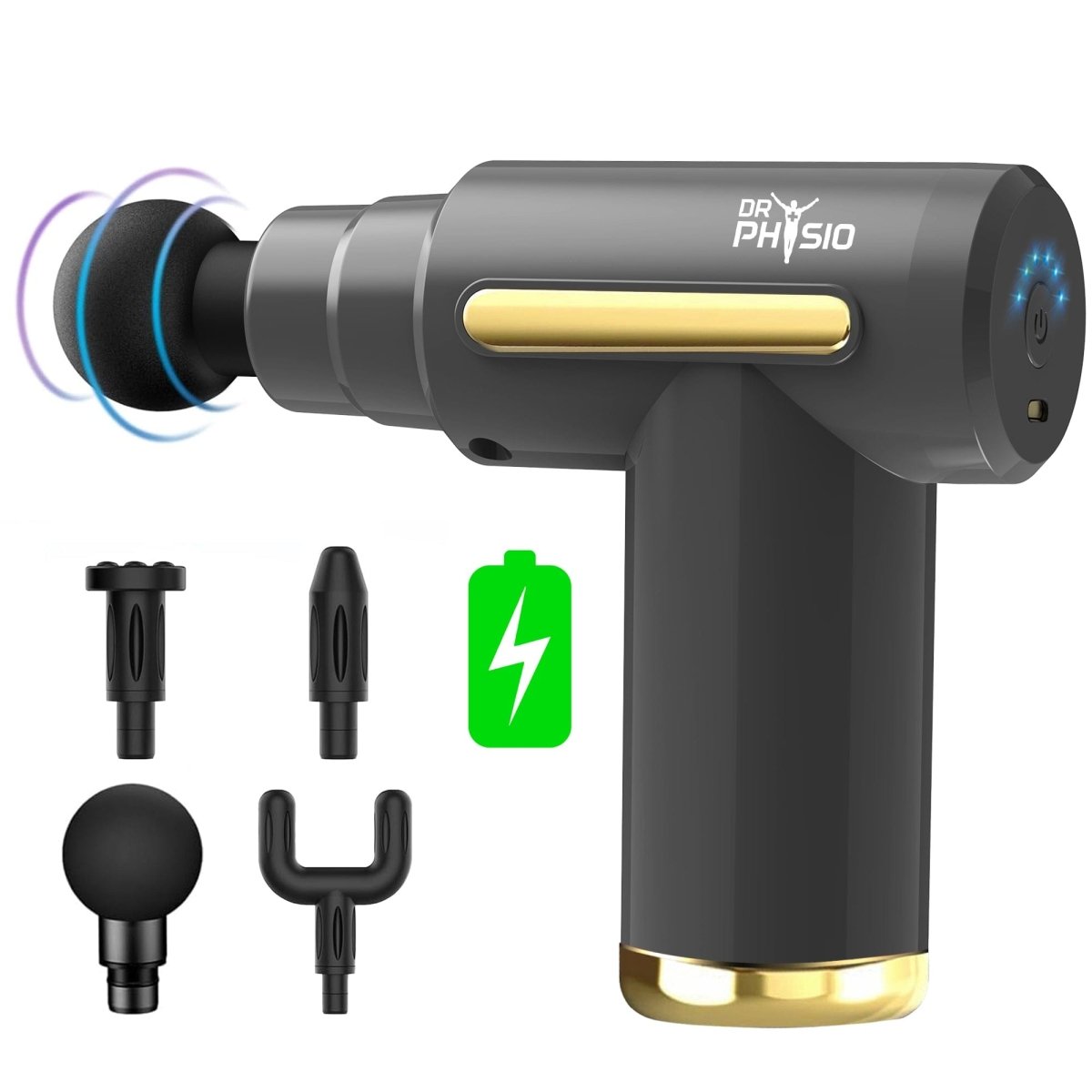 Dr Physio USA Vibe Graphite Gun Massager 1038