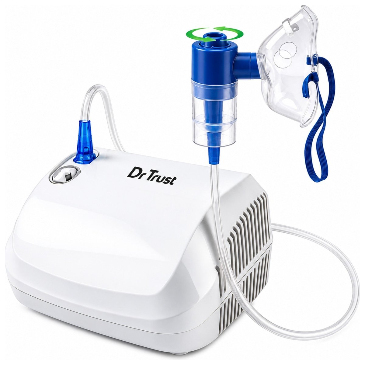 Dr Trust USA 417 AeroCare® Piston Compressor Nebulizer Machine for Adults & Kids Fast & Efficient Nebulization Kit Included Powerful Motor Low Noise