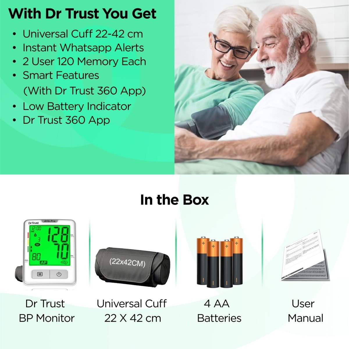 Dr Trust USA Afib Pro - Atrial Fibrillation Digital BP Monitor 102