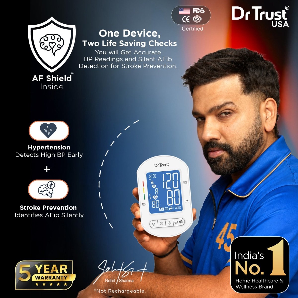 Dr Trust USA BP Monitor Core Model with AFib 123