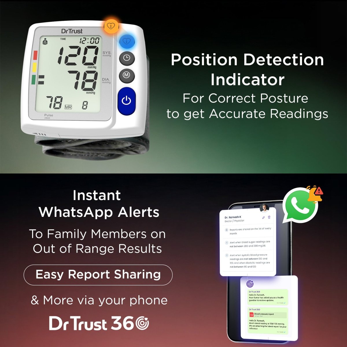 Dr Trust USA Digital Wrist BP Monitor 125