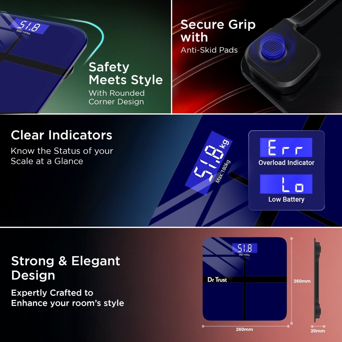 Dr Trust USA Executive Rechargeable Digital Weighing Scale 502