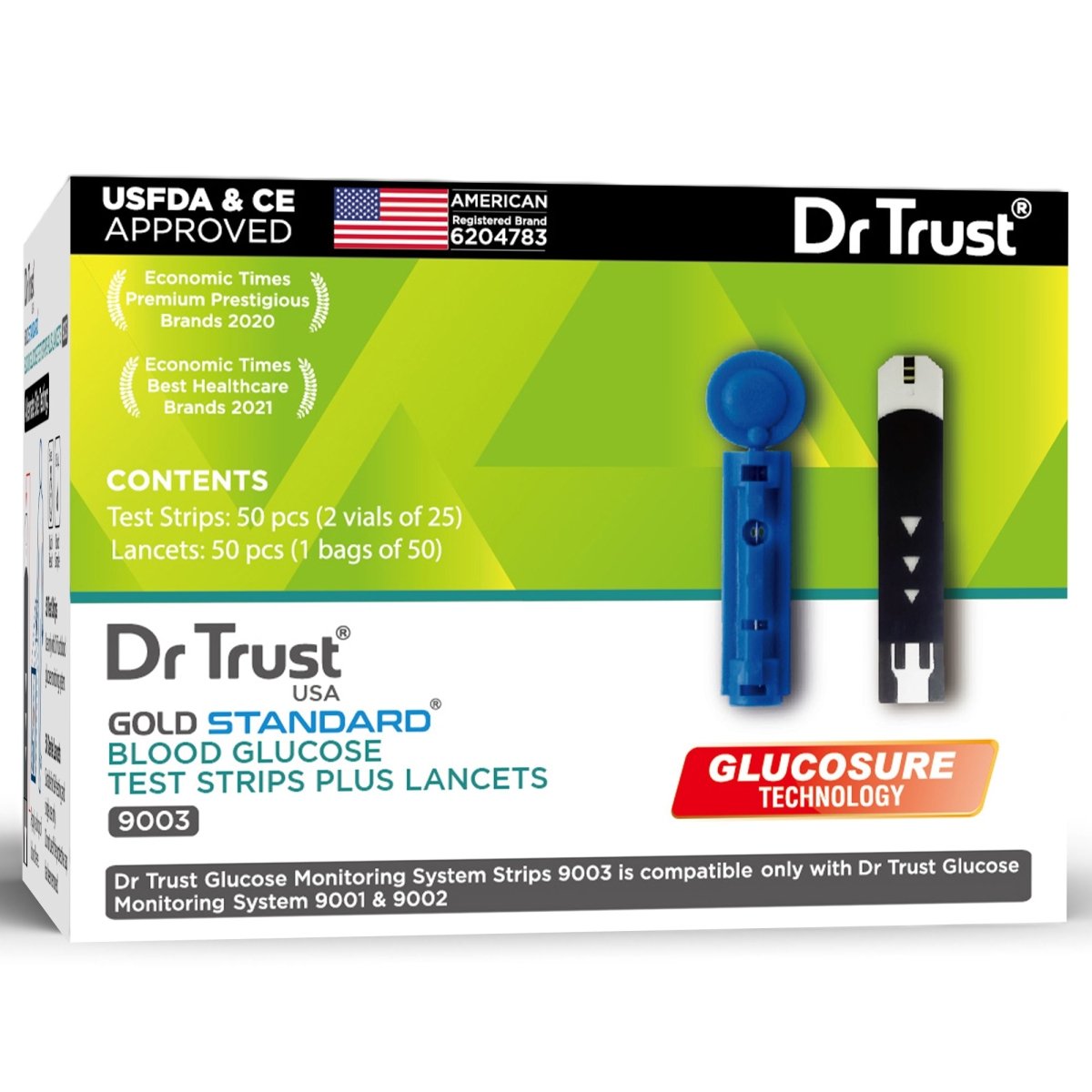 Dr Trust USA Gold Standard Glucometer Strips (50) 9003