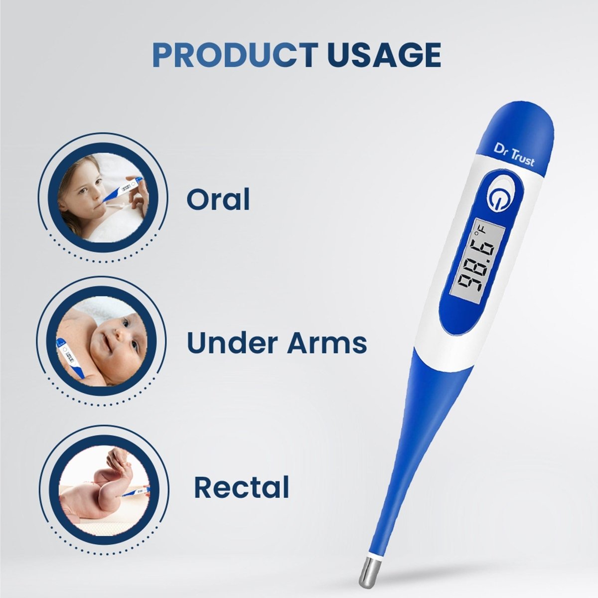 Dr Trust USA Instascan® Flexible Tip Digital Thermometer 617