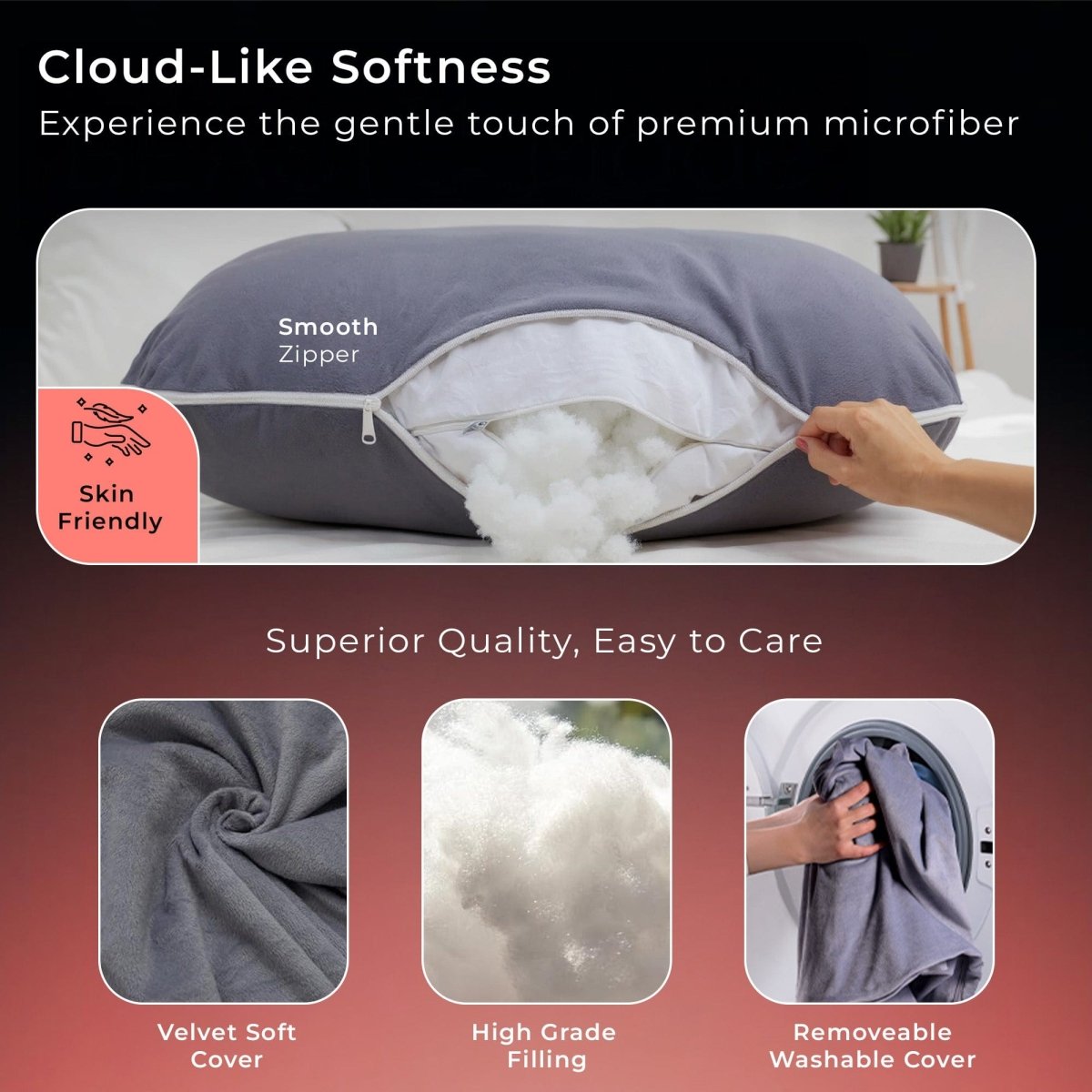 Dr Trust USA J-Shaped Pregnancy Pillow 3213 (Grey)