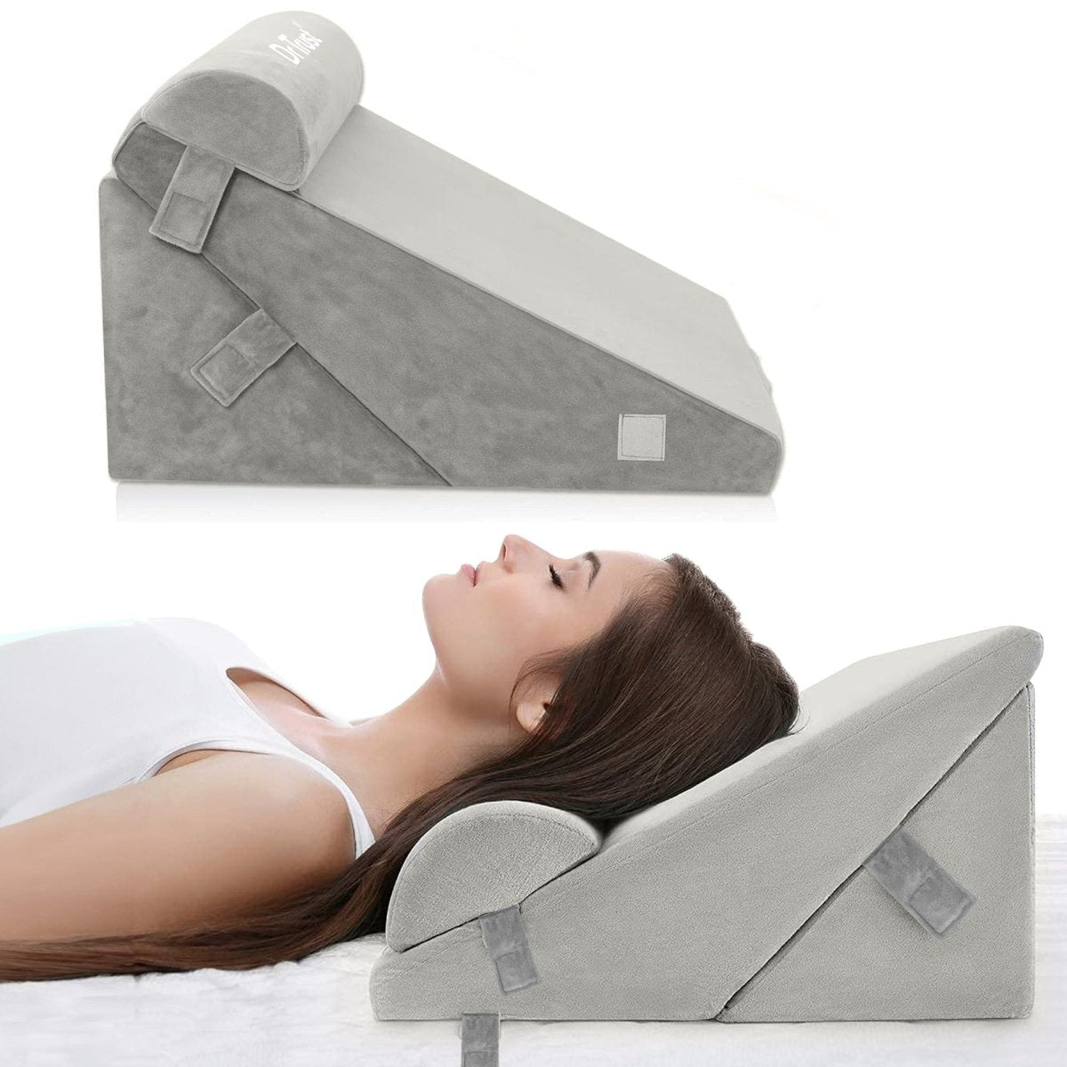 Dr Trust USA Memory Foam Bed Wedge Pillow (3Pcs Elevated Orthopedic Cushion) 354