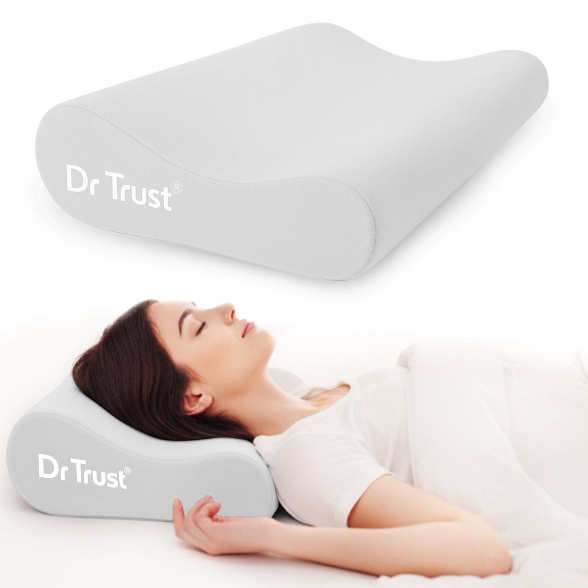 Dr Trust USA Orthopedic Double Contoured Cervical Pillow 394