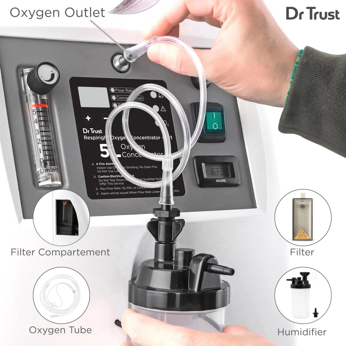 Dr Trust USA 5L Oxygen Concentrator 1101