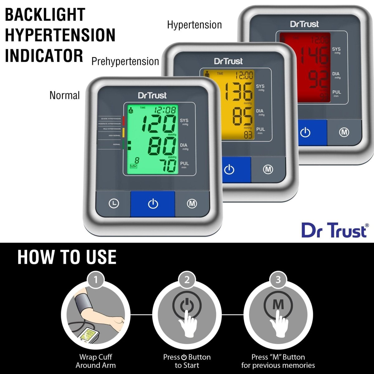 Dr Trust USA A - One Max Blood Pressure Monitor