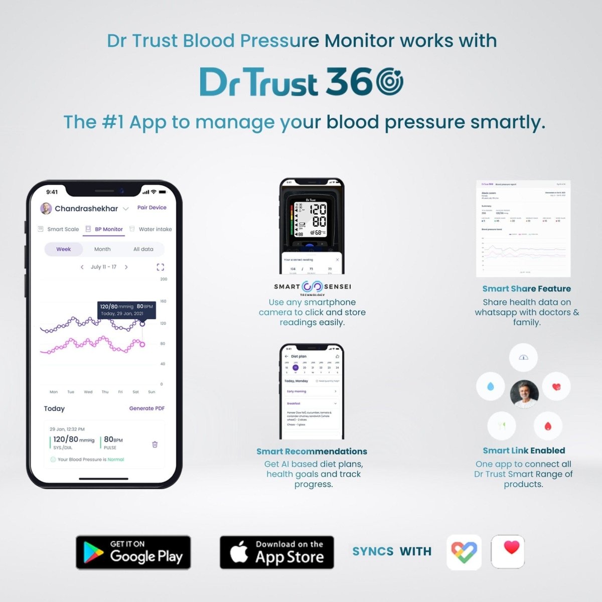 Dr Trust USA Arm BP Monitor 120