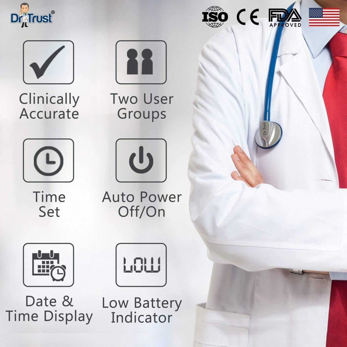 Dr Trust USA BP Smart (Non MDI with Adaptor) Monitor