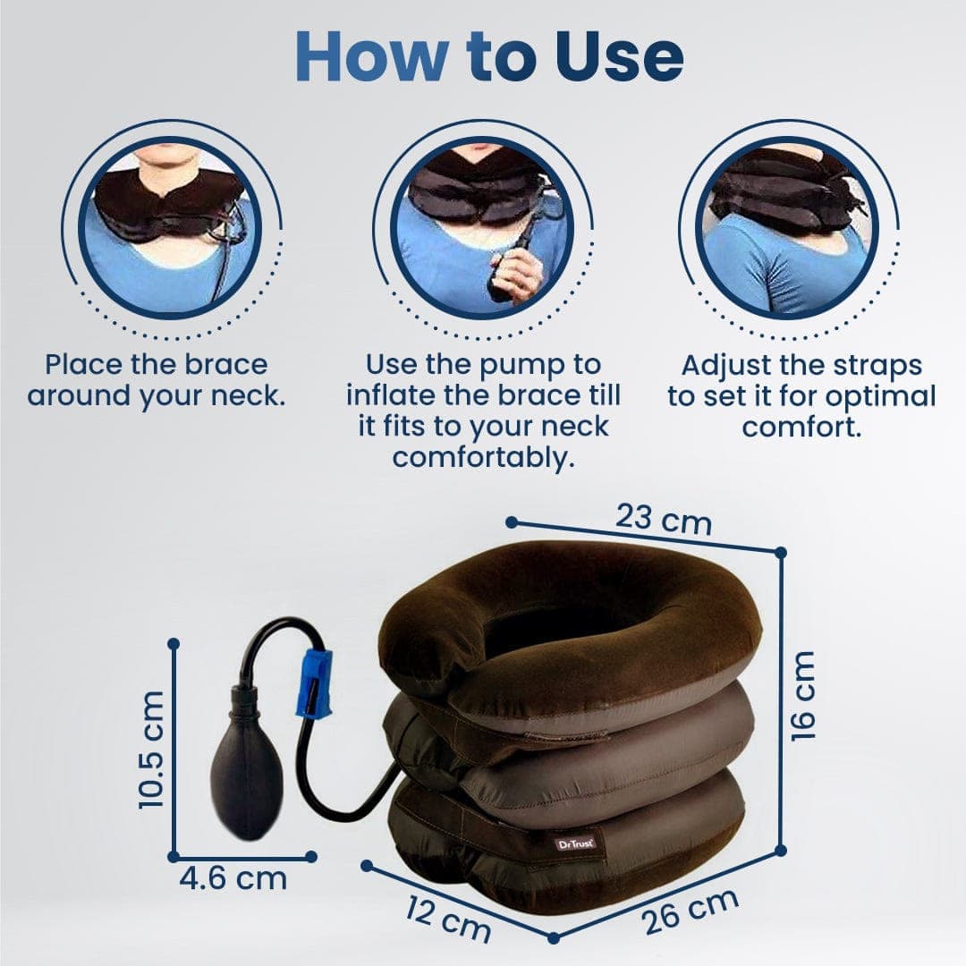 Dr Trust USA Portable Inflatable Cervical Neck Traction Device 336