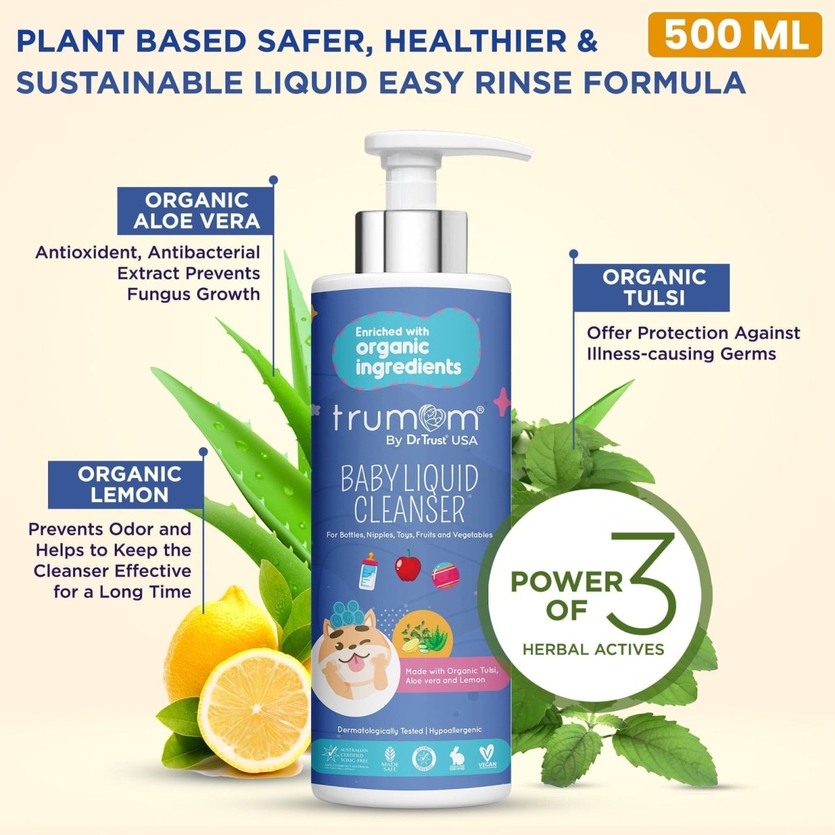 Trumom USA ORGANIC Baby Bottle Cleaner Liquid 2012 (500 ml)